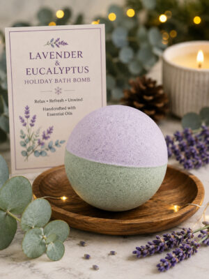 Lavender & Eucalyptus Holiday Bath Bombs